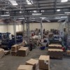 View of cardboard manufacturing factory and machines